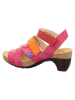 Think! Leren haksandalen roze/oranje