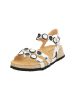 Think! Leder-Sandalen in Weiß/ Schwarz