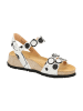 Think! Leder-Sandalen in Weiß/ Schwarz