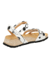 Think! Leder-Sandalen in Weiß/ Schwarz