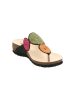 Think! Leder-Zehentrenner in Schwarz/ Orange/ Pink