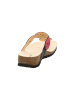 Think! Leder-Zehentrenner in Schwarz/ Orange/ Pink