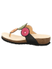 Think! Leder-Zehentrenner in Schwarz/ Orange/ Pink