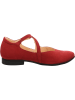Think! Leren ballerina's met bandje rood
