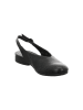 Think! Leder-Slingballerinas in Schwarz