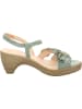 Think! Leren haksandalen turquoise