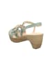 Think! Leren haksandalen turquoise