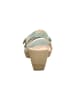 Think! Leren haksandalen turquoise