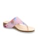 Think! Leren teenslippers lichtroze