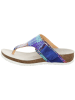Think! Leren teenslippers meerkleurig