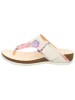 Think! Leder-Zehentrenner in Creme/ Rosa