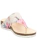 Think! Leder-Zehentrenner in Creme/ Rosa