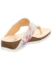 Think! Leder-Zehentrenner in Creme/ Rosa