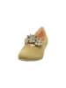 Think! Leder-Ballerinas in Khaki