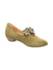 Think! Leder-Ballerinas in Khaki