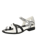 Think! Leder-Sandalen in Schwarz/ Weiß