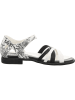 Think! Leder-Sandalen in Schwarz/ Weiß
