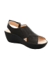 Think! Leder-Sandalen in Hellbraun