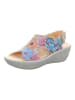 Think! Leren sleehaksandalen beige/meerkleurig
