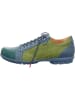 Think! Leder-Sneakers in Grün/ Blau