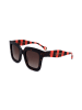 Carolina Herrera Damen-Sonnenbrille in Schwarz-Rot/ Braun