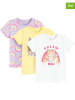 COOL CLUB 3-delige set: shirts paars/geel/wit