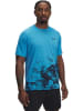 Under Armour Trainingsshirt in Hellblau/ Dunkelblau