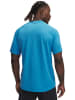Under Armour Trainingsshirt in Hellblau/ Dunkelblau