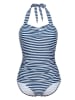 Pussy Deluxe Badpak donkerblauw/wit