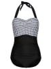 Pussy Deluxe Badeanzug in Schwarz/ Weiß