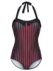 Pussy Deluxe Badeanzug in Schwarz/ Rot