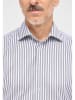 Eterna Hemd - Slim fit - in Grau/ Weiß