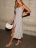 Milan Kiss Kleid in Creme/ Blau