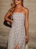 Milan Kiss Kleid in Creme/ Blau