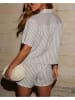 Milan Kiss 2tlg. Outfit in Taupe/ Weiß