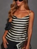 Milan Kiss Top in Creme/ Schwarz