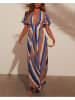 Milan Kiss Jurk blauw/camel