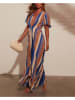Milan Kiss Jurk blauw/camel