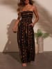 Milan Kiss Jumpsuit in Schwarz/ Hellbraun