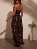 Milan Kiss Jumpsuit in Schwarz/ Hellbraun