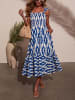 Milan Kiss Kleid in Weiß/ Blau