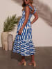 Milan Kiss Kleid in Weiß/ Blau