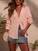 Milan Kiss Bluse in Rosa/ Weiß