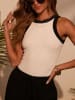 Milan Kiss Top in Creme/ Schwarz