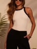 Milan Kiss Top in Creme/ Schwarz