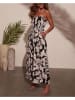 Milan Kiss Jumpsuit in Schwarz/ Taupe