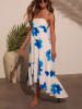 Milan Kiss Kleid in Weiß/ Blau