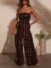 Milan Kiss Jumpsuit in Schwarz/ Braun