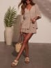 Milan Kiss Bluse in Hellbraun