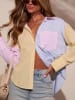 Milan Kiss Bluse in Gelb/ Hellblau/ Rosa
